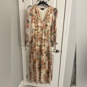 Ivory floral maxi dress